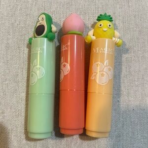 Magic Kids Lip Balm Trio - Mint, Coral, Lemon